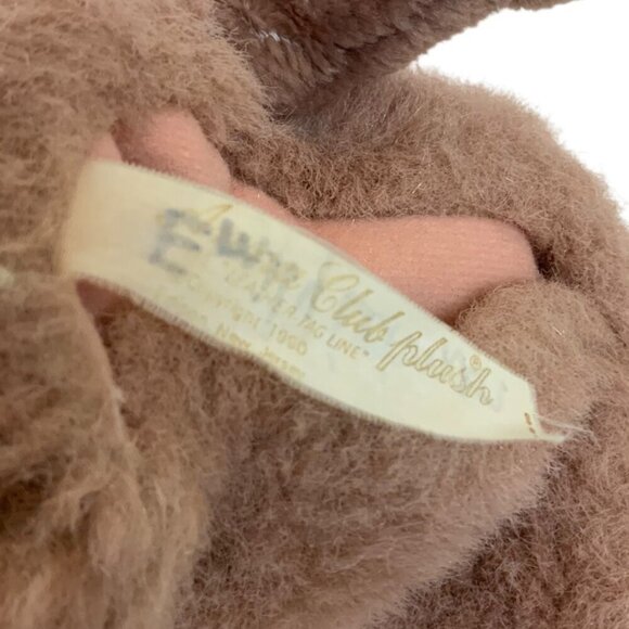 Vintage Anna Club Plush Pig Hand Puppet 1990 Soft Brown Piglet Toy Pretend USA - Picture 7 of 7